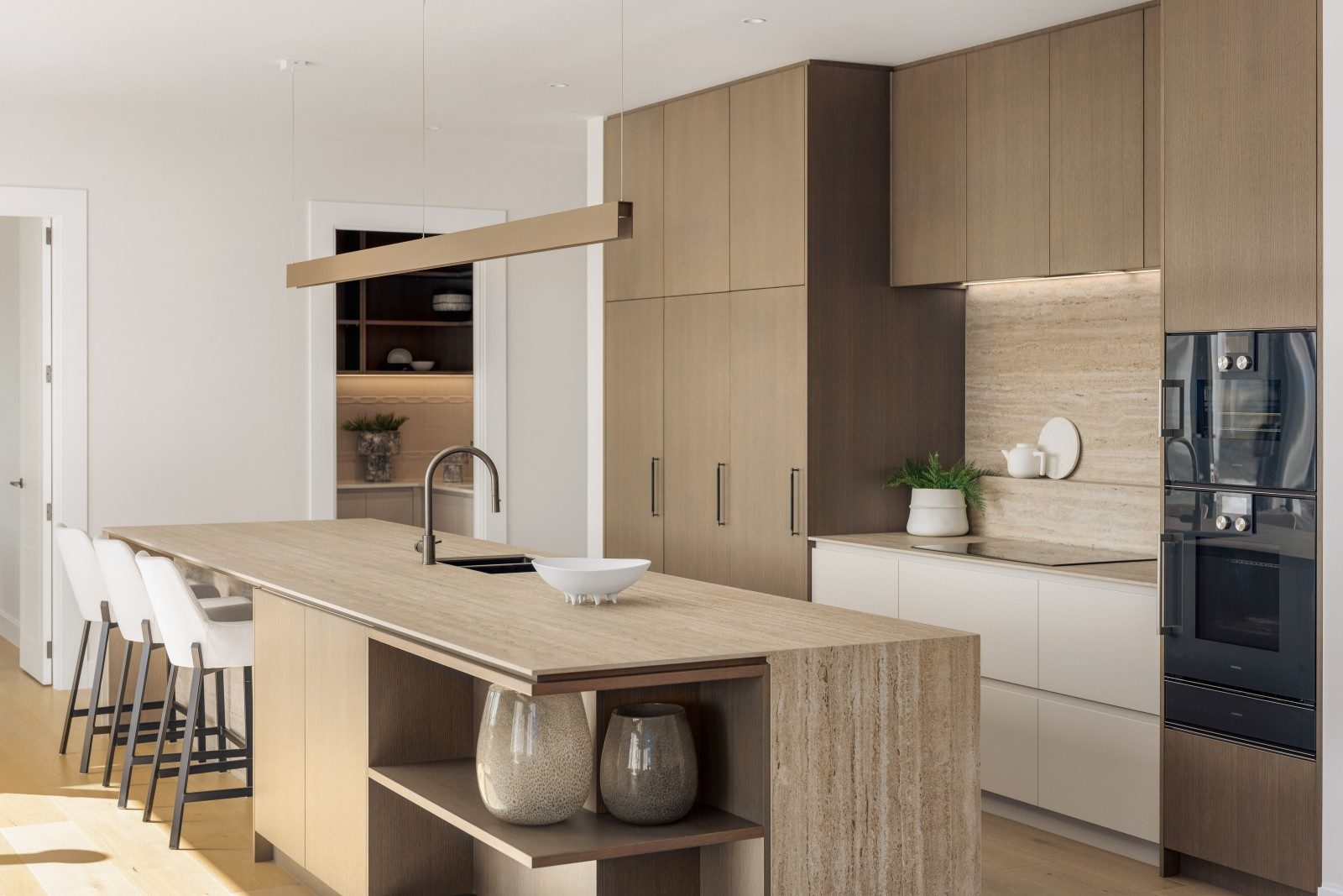 Kitchen looking toward the living spaces