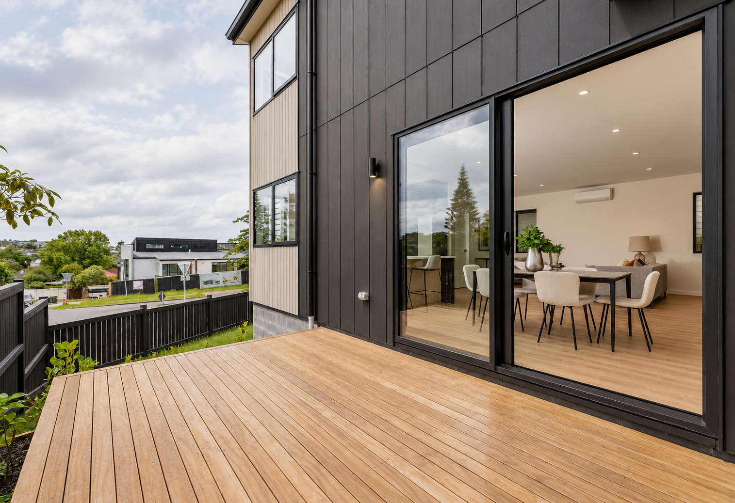 Covered deck and facade at 2 Lingham Crescent