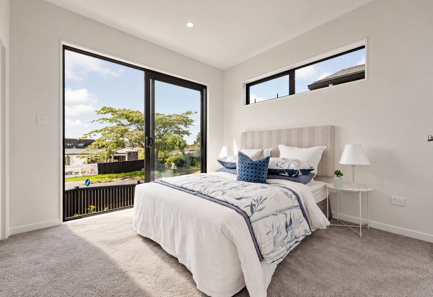 Bedroom within a completed standalone home